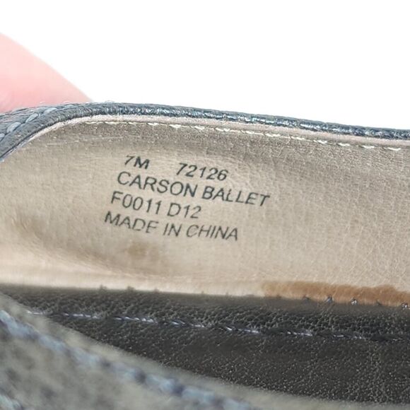 Frye Women's Carson US 7M Green Leather Distressed Slip On Ballet Flats Shoes - Picture 12 of 13